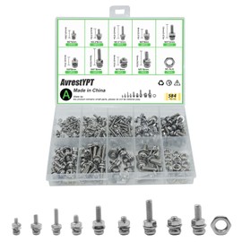 AvrestYPT 584-Piece Stainless Steel Nut and Bolt Assortment Kit, M2 M2.5 M3 M4 M5 Metric Machine Screws Set, Multipurpose Hardware for DIY Projects, Electronics Repair, Home Improvements and Crafts