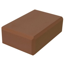 YogaAccessories 3'' Foam Yoga Block - Dark Brown