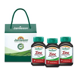 Jamieson Zinc Gift Set (245mg x 100 tablets x 3 bottles) 300-day supply / 자미에슨 아연 선물세트 (245mg x 100정 x 3병) 300일분