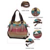 Women's Canvas Handbag Rainbow Design Tote Bag Large Capacity Shoulder