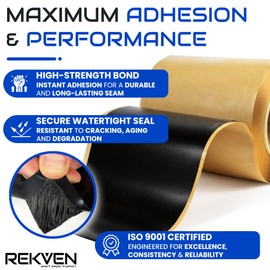 Pond Liner Seam Tape Kit - 30 Feet x 6 Inch - Double Sided Butyl Tape - Bond Seal or Repair EPDM PVC HDPE LDPE RPE LLDPE - Perfect for Small or Large Fish and Koi Ponds Waterfalls and Water Features
