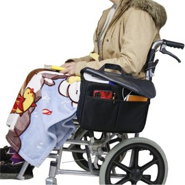 Wheelchair Bag,Rollstuhl Seitentasche, Armlehnenzubehör, Rollstuhl-Armlehnentasche Zubehör,Wasserdichte Stoff-Armlehnentasche,Mobilitätshilfe Rollstuhlzubehör Tasche (schwarz)
