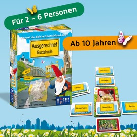 HUCH! Buxtehude – New Edition | Knowledge Games Germany | Educational Games & Geography Game | General Knowledge Card Games | Thinking Games & Treasure Game | For 2 to 6 Players from 10 Years