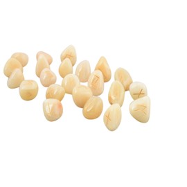 Blessfull Healing Yellow Tumbled Stones Rune Set Of 22 Pcs Crystal Healing Reiki