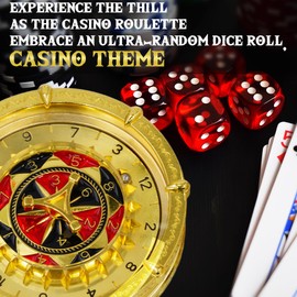 Random King Dice Set from Unique Dice Metal Wheel Spinner for Dungeons and Dragons DND Role Playing Prop Accessories Gift with Box Casino Gold