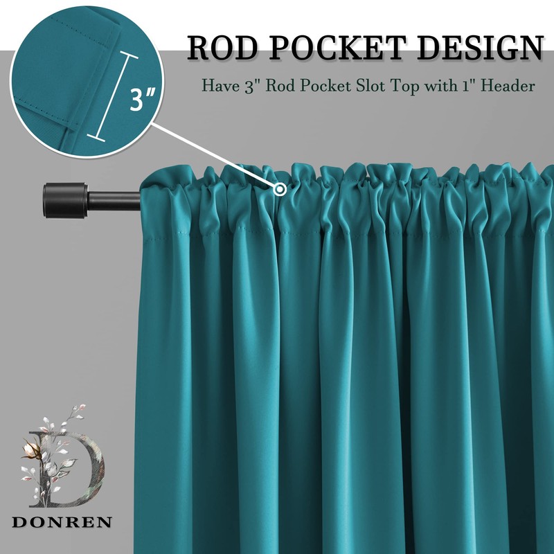 DONREN 12 Inches Long Valances for Windows - 2 Panels
