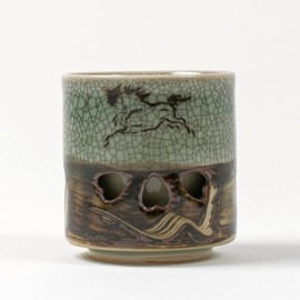 大堀 相馬 Burn 松永 Kilns, Double Tea (2.6 Dimensions)