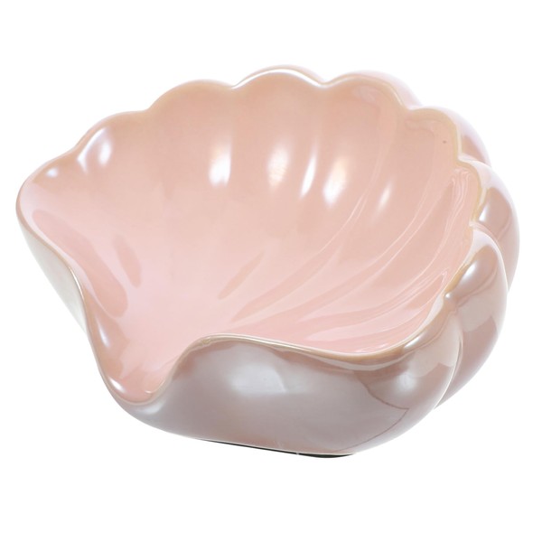 UTHCLO Elegant Shell Soap Dish Self Draining Ceramic Soap Holder