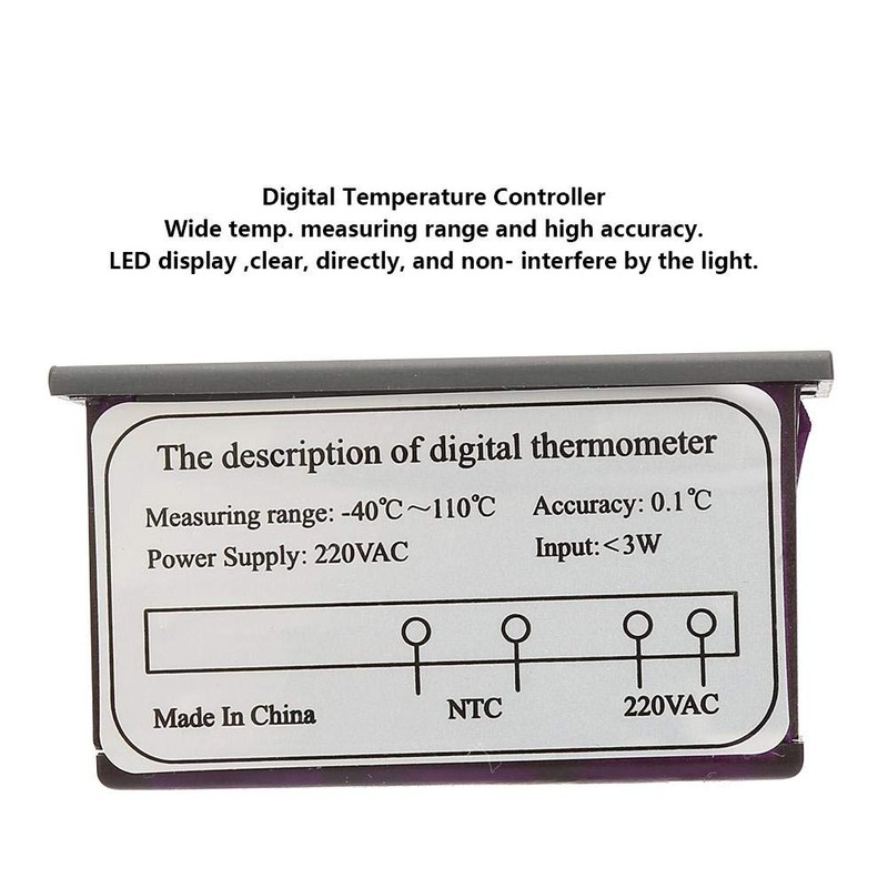 Digital Temperature Controller, TPM-900 220V LED Instrument Panel with Sensor