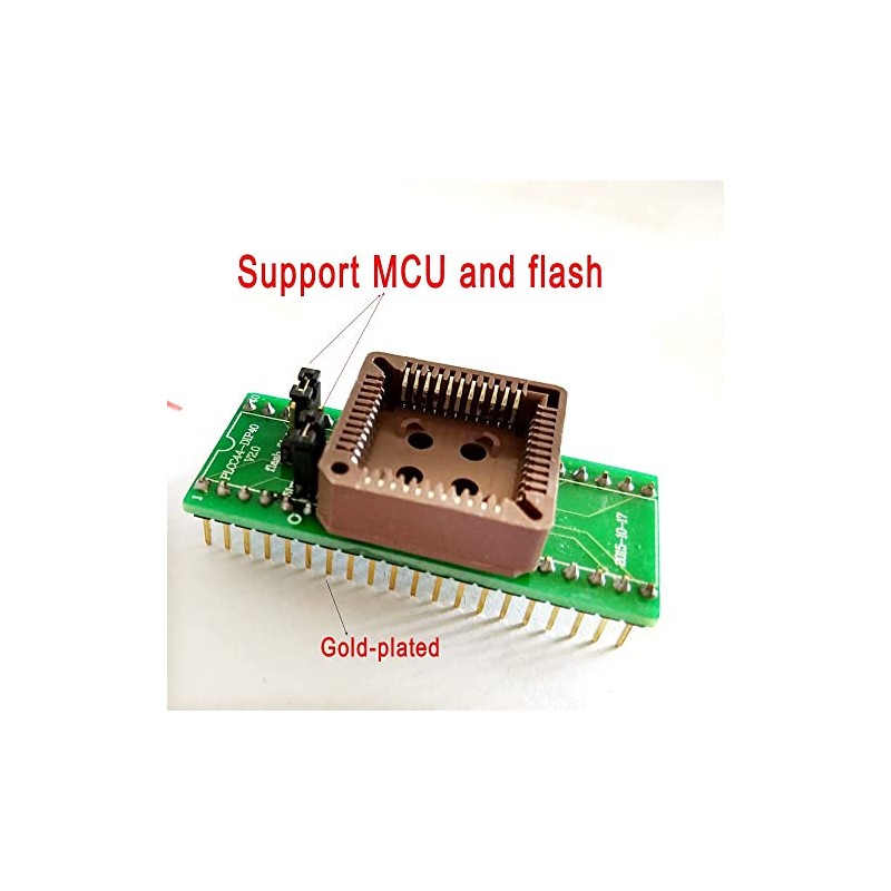 PLCC44 to DIP40 Programmer Adapter Socket Support MCU Flash and