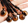 mookaitedecor Yellow Tigers Eye Crystal Necklace Round Stone Bead Necklace