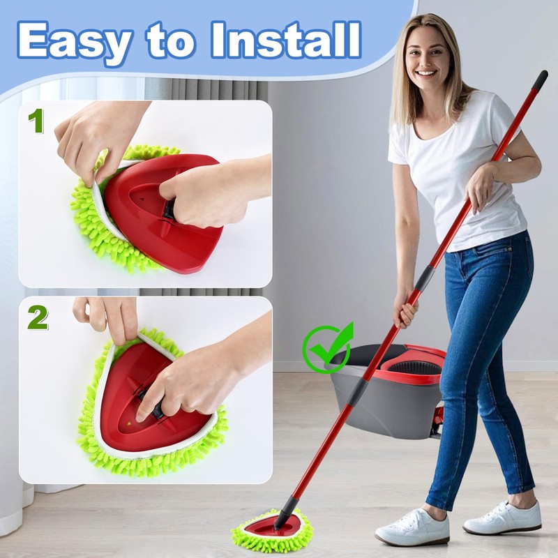 Mop Heads Replacement for Ocedar 1 Tank (6 Pack Green