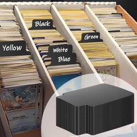 Tall Trading Card Dividers, 0.8MM Thick Card Page Dividers Frosted Card Separator with Tabs Top Loaders Plastic Divider Cards for BCW, Games Sports, Playing Card, 4.2 * 2.8" (100)