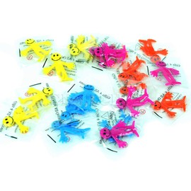 96Pk Multicolour Stretchy Men Party Bag Fillers for Kids Unisex | Strechy Man Yellow | Kids Party Bags Fillers for Kids | Smile Men Classroom Gifts Lucky Dip Prizes Toys Childrens Party Bag Fillers