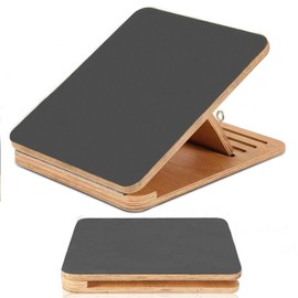 Foldable Slant Board Calf Stretcher, Protable Wooden Slant Board for Calf Stretching Physical Therapy, Adjustable Foot Incline Board for Squat Stretch Slant Board Wedge for Ankle Leg