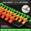 SWANLAKE Organizer Socket Holder, 9PCS 1/4-Inch x 48 Clips, 3/8-Inch