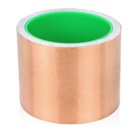 BOMEI PACK 3 Inch Copper Foil Tape,Copper Tape with Conductive Adhesive for Guitar, Gold Duct Tape Metal Foil Adhesive Duct Tape for Electrical Repairs, (3 Inch)