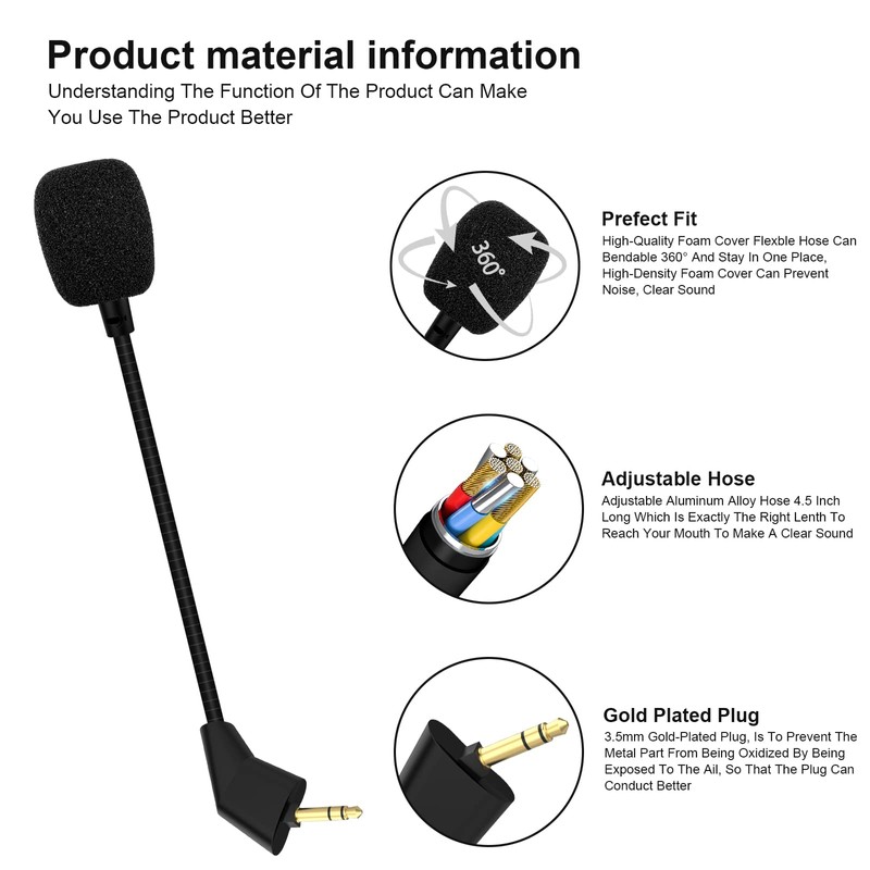 Replacement Cloud 2 Mic Boom for 1st Version Kingston HyperX