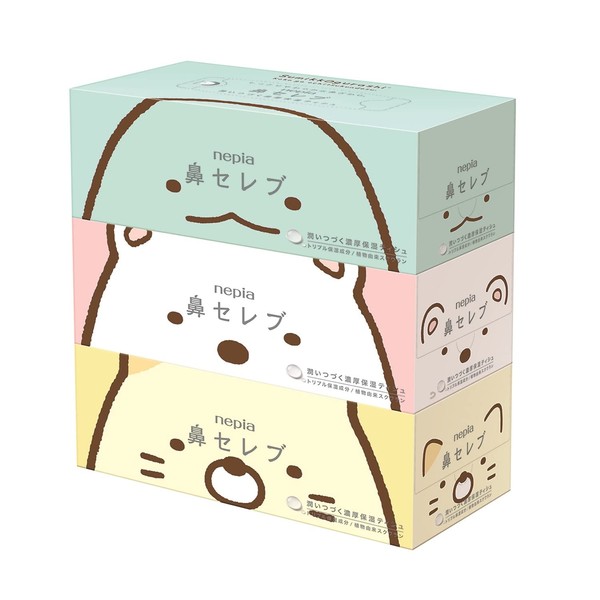 Nepia Nose Celebrity Tissue 400 Sheets (200 Pairs) x 3