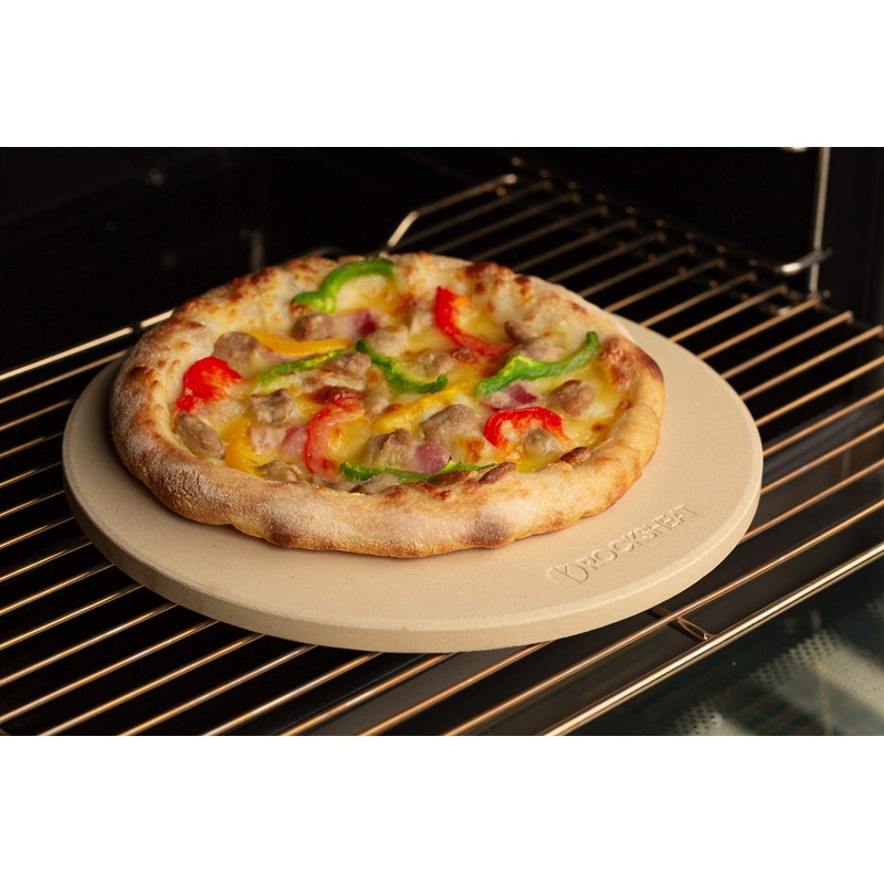 K ROCKSHEAT 10.25 Inch Pizza Stone for Grill, Small Bread