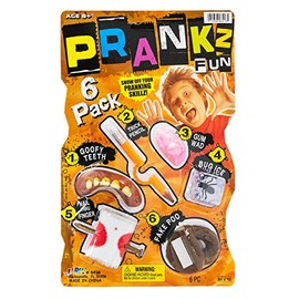 JA-RU Pranks Kit for Kids Gags Toys (1 Set) 6 Different Cool Stuff Scary Prop Set. Party Favor Bag Toy. Prankz Gaging Fun Pranking Kit April Fools Pranks Stuff Gag Gifts Party Favor Stocker 6416-1p