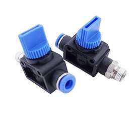 MFQJJRRMI Pneumatic Hand Valve Switch Port M5 1/8 1/4 3/8 BSP 6mm Pu Hose Fitting Quick Hose Connector Switching 1Pcs (Color : Hvsf6-04)