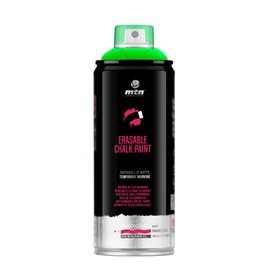 MONTANA COLORS - MTN PRO Chalk Tizada (Pintura Borrable Base Agua) Verde Valle 400ml - Sin Plomo - Para Marcaje temporal, Decoración, Rotulación, Marcaje urbano y rural de eventos deportivos