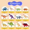 PLAYVIBE Dinosaur Toys for Kids 5-7. 12 Realistic Small Dinosaur