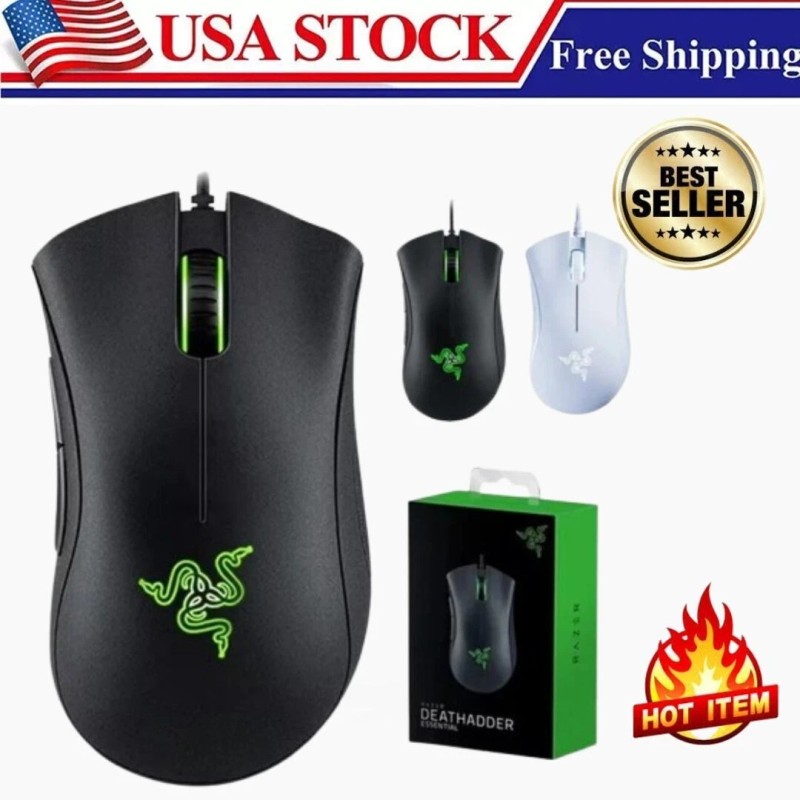 Razer DeathAdder Essential Wired Gaming Mouse (RZ01-03850100 - Black