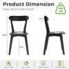 DELAVIN Soild Wood Dining Chairs Set of 2, Oak Wood