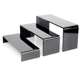 Food Risers for Buffet Table, Buffet Risers for Catering, Desserts, Cupcakes, Collectibles, Perfumes, Jewelry, Figures, Acrylic Display Risers, Rectangle Retail Acrylic Risers for Display
