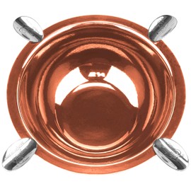 Stinky Cigar Ashtray, 4 Stainless Steel Stirrups, 8-Inch Diameter, 3-Inch Deep, Windproof, Deep Bowl Design, Based On 'The Original Stinky Ashtray, Copper Plated