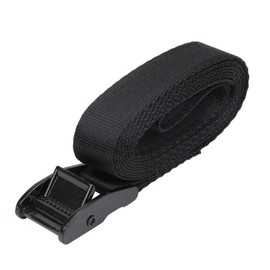 E-Value BT-252(BK) Cam Buckle Cargo Fastening Belt, Black, 1.0 inches (25 mm x 2 m)