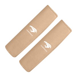 Harrier Exclusive Seat Belt Cover Seat Belt Pad Car Accessories Soft and Comfortable for Shoulder and Neck Protection Shoulder Pads Reducing Pressure for Kids and Adults, Set of 2, Khaki