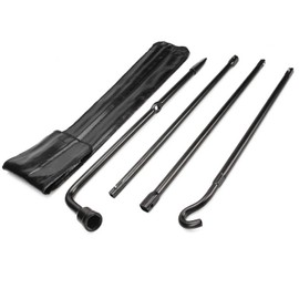 Truck Spare Tire Changing Repair Tool for Ford F150 2004-2014 Car Wheel Remove Jack Replace Irons OEM Lug Nut Wrench Extension 4Pcs Kit Set Bag