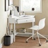 Haotian Floor Standing Corner Desk Triangle Computer Desk with Drawer