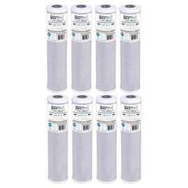 8-Pack of Baleen Filters 10" x 2.5" 0.5 Micron Coconut Shell Performance Carbon Filter Cartridge Replacement for HDX SMCB-2510, Watts MAXVOC-975, Pentek CBC-10