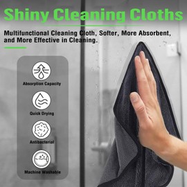 Deedlite Shiny Bath Wipes Shower Cleaning Cloths, Premium Car Drying Towel | Ultra Absorbent Twisted-Loop Design| Microfiber Towel for Car, Shower Cabin, Household