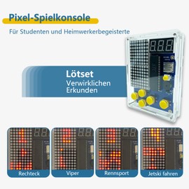 EIELE Soldering Exercise Set for Pixel Games, DIY Soldering Set with a Variety of Classic Games, Ideal for Beginners and Schools (Soldering Required)