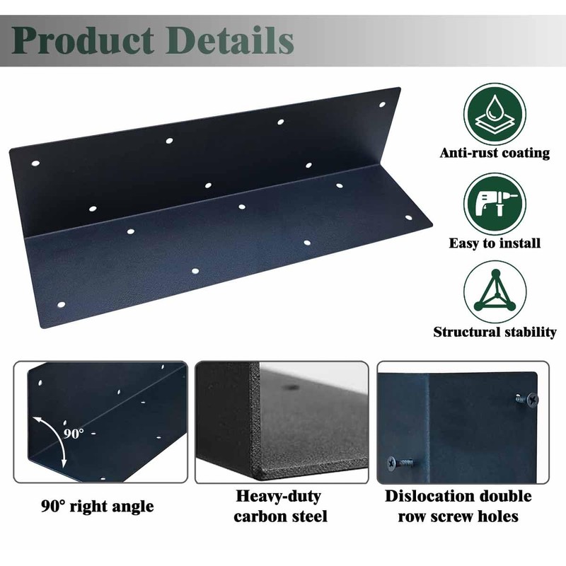 8Pcs Raised Garden Bed Corner Brackets, 11“ x 3” x