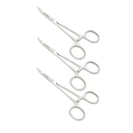 Unbranded 3 Premium Kelly Locking Hemostat Forceps 5.5" Curved Satin Surgical Instrument