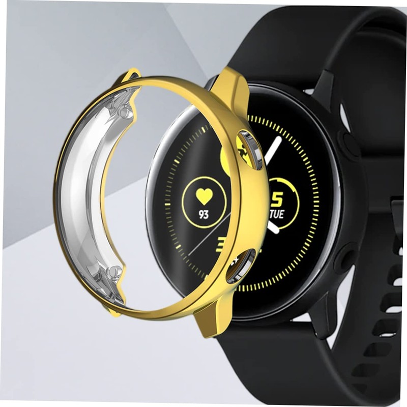jojofuny 2pcs TPU Protective Plating Case for Watch Active Lightweight