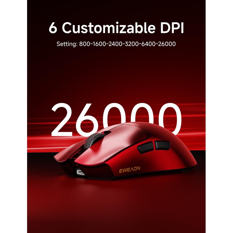 EWEADN S9 Pro Wireless Gaming Mouse, 59G Ergonomic Computer Mouse,