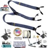 Tirantes de doble clip con doble clip, color azul oscuro,