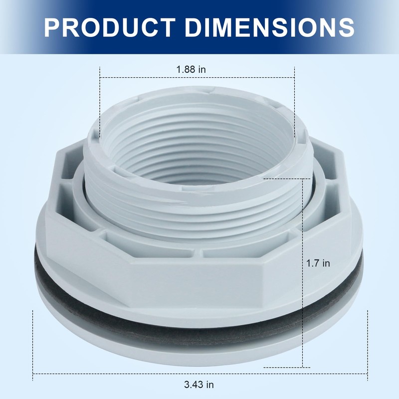 Above Ground pool Return Fitting SP1023 with Locknut and Gasket