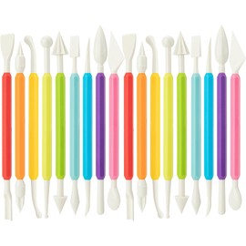 18pcs Kit de Herramientas de Arcilla–Juego de Doble Punta–para Artesanía de Cerámica,Punteado,Talla,Dibujo,Moldeo,Modelado y Dar Forma–Multiusos para Arcilla de Secado al Aire,Polimérica y Cerámica