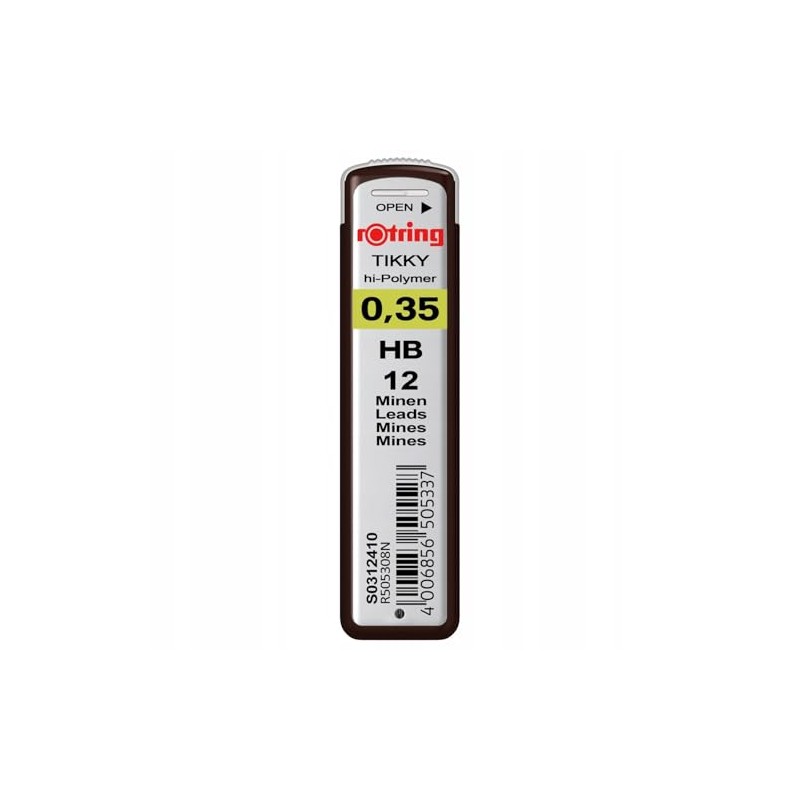 rOtring 3 x 0.35mm Mechanical Pencil HB Leads (Pack of