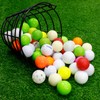 KOFULL Golf Ball Metal Range Basket Golfball Container with Handle