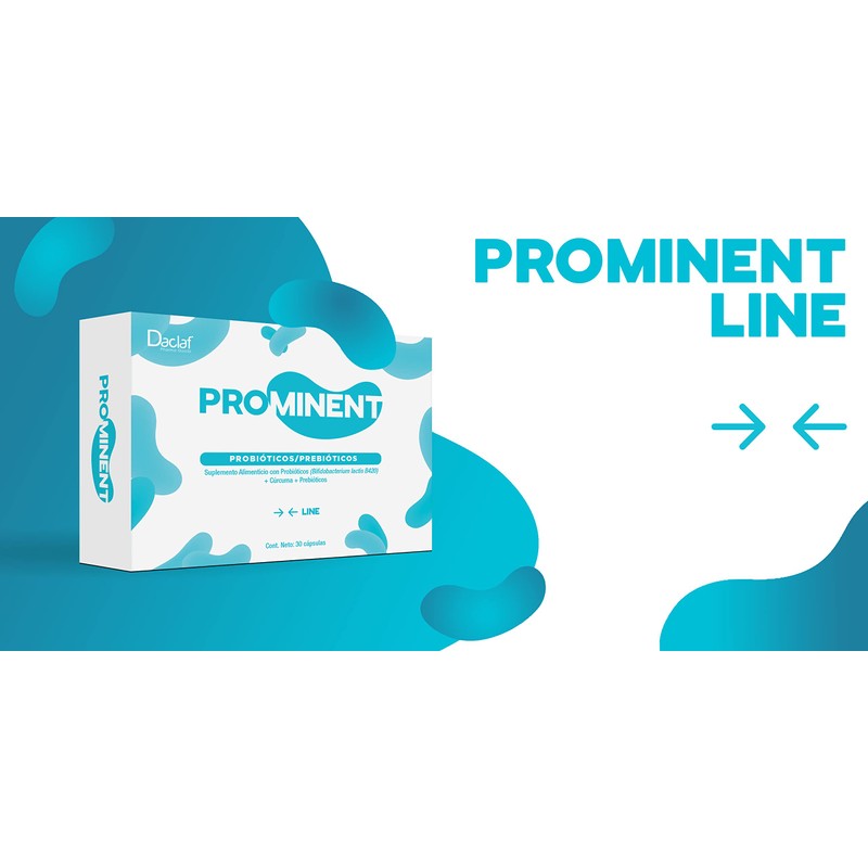 PROMINENT LINE Probióticos + Prebióticos con Vitaminas Mejora Microbiota Absorción