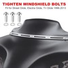 OURONOTO 18Pcs Motorcycle Batwing Fairing Bolt Kit, Stainless Steel Windshield